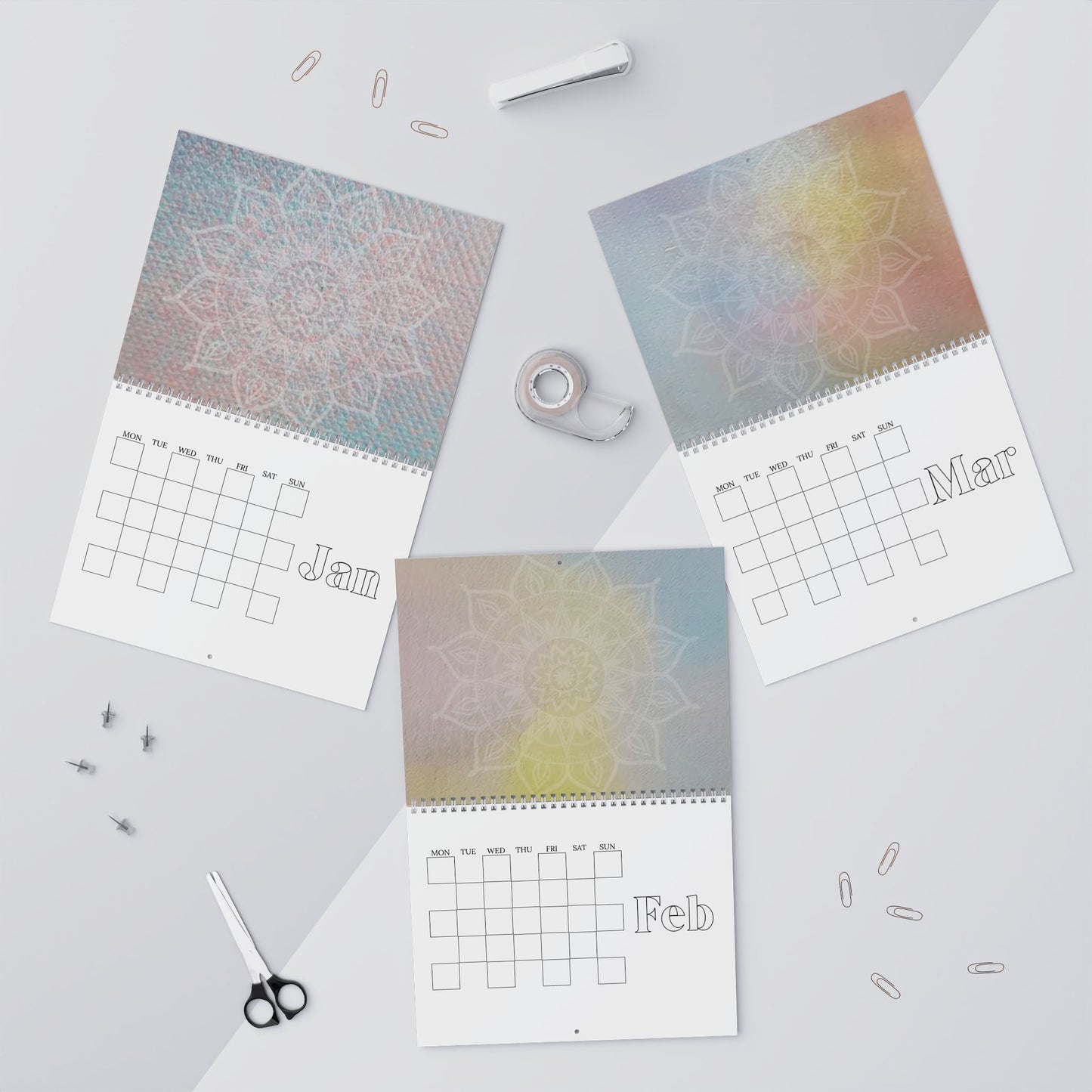 Elegant Blank Wall Calendar - Minimalist Design for Home or Office, Personalized Monthly Planner, Gift Idea, Stylish Scheduling