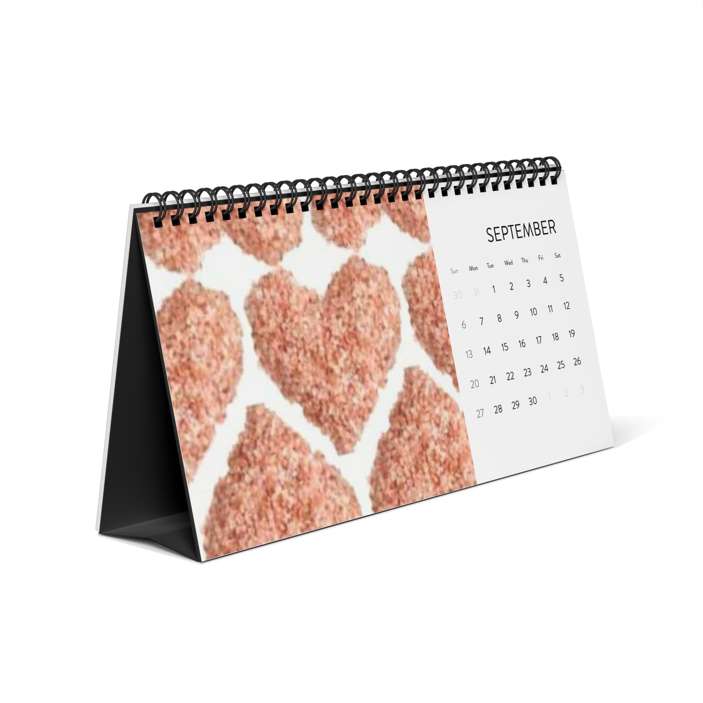 Artistic Desktop Calendar 2026 - Nature and Heart Designs