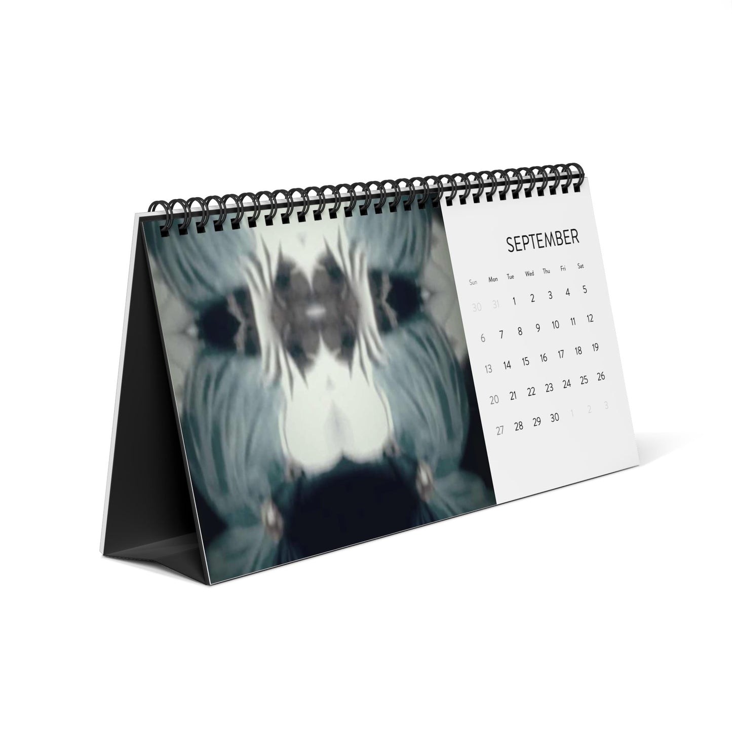 Artistic 2026 Desktop Calendar - Abstract Design